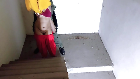 Indian brunette chick with small tits takes her butt railed