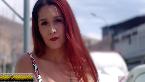 Indian guy and his indian girlfriend are on the backseat