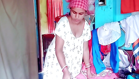 Sexy stepsister in lingerie and stockings masturbates