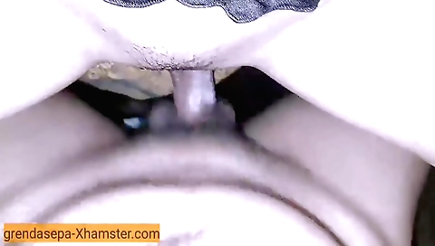 Fucking my husband in the bedroom and getting cum on my face