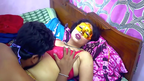 Busty brunette desi sonia bhabi fucking in the living room