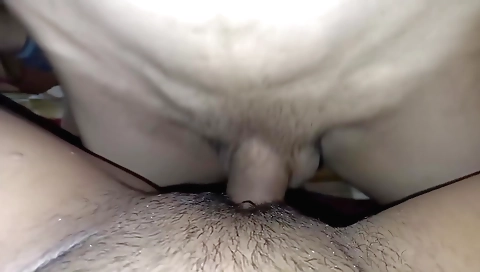 Indian girl masturbates and sucks friend's hairy dick