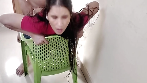 Indian teacher's big ass and tits drilled with a black dick