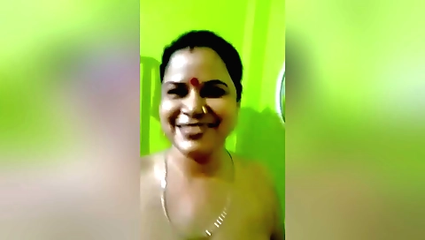 Amateur boudi is a brunette with a big ass and tits