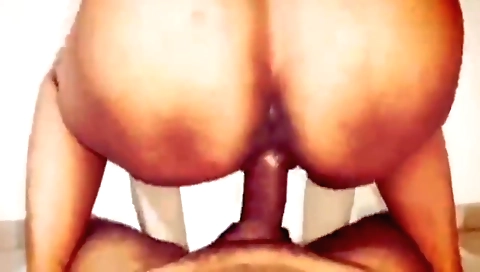 Big-assed girl with a big butt is making love to a guy