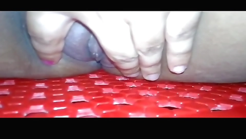 Sexy amateur brunette fingering her pussy on webcam