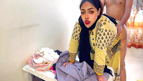 A big ass indian bimbo getting pounded by the tailors