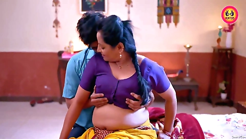 Old man plays with chubby stepdaddy in the bedroom