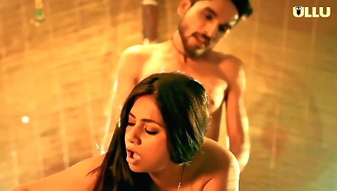 Indian whore gets fucked by two men at a threesome