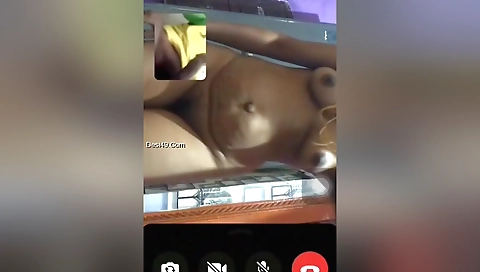 Sexy amateur chick showing her hairy bushies on webcam