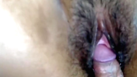 Indian girl's hairy cunt and cunt hole in a POV video