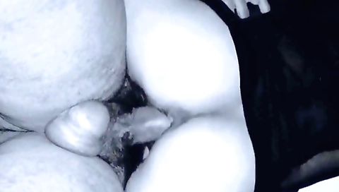 A hairy girl in red dress gets fucked in various positions