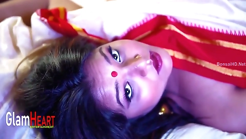 Indian milf with big tits and curvy ass in action room