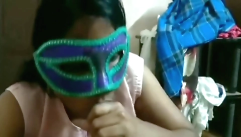 Indian brunette girl fucked by camera in front of hotel room