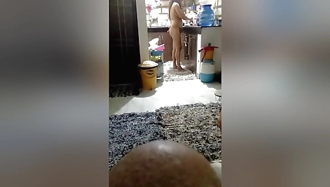 Amateur wife masturbating and sucking her husband's dick