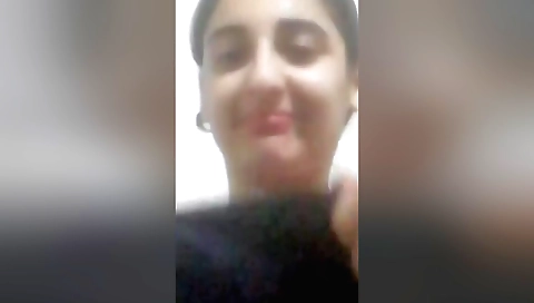 Amazing girl with a nice body and sexy legs in a solo video