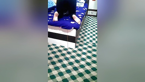 Indian girl takes a deep breath and rides her cunt