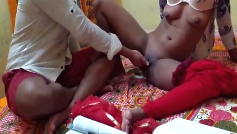 Indian brunette teacher fucks a student 18+ in front of the camera