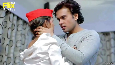 Blonde teen brunette gets her natural hair and face touched