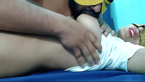 Indian chick caught by her teacher and fucked by her