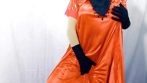 Sweet girl in pantyhose rides her nice white puss hole