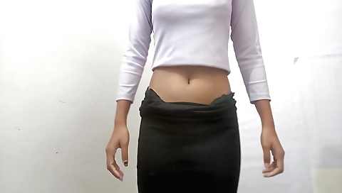 Solo female masturbating with pleasure in the bedroom