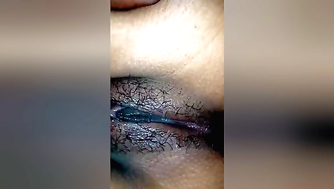 Indian porn video with a hairy girl sucking and fingering