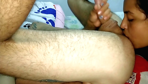 Indian babe getting fingered and fingered on her back