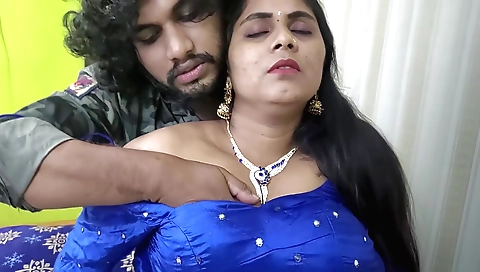 Hot indian sex with a muscular guy and a fat-ass brunette