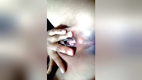 Horny brunette with big ass and round ass giving hot blowjob