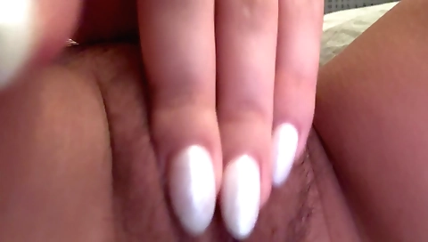 Lustful hairy pussy with a lovely girl in solo amateur