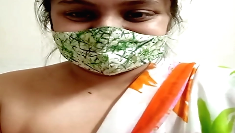 Gorgeous petite brunette in a white dress gets fingered