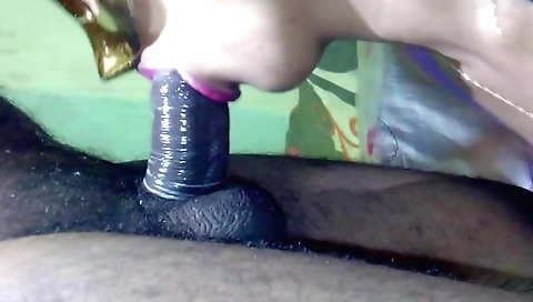 Indian chick in a sexy dress takes a look at her own face