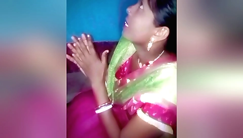 Amateur brunette 18+ is playing with her husband's cock