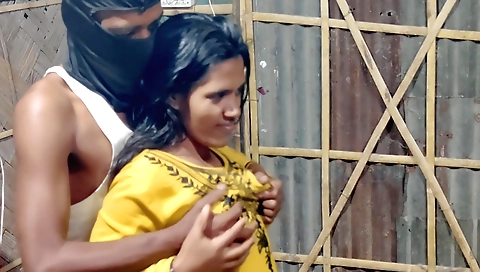 Indian teen with small tits enjoys being with her husband