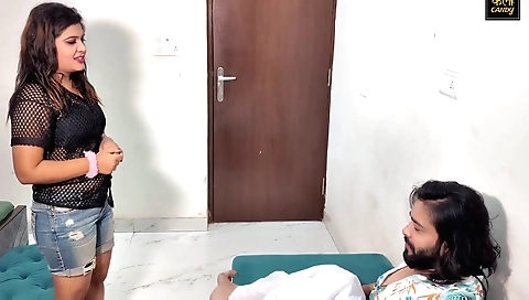 Indian babe stepsister gets horny while her boyfriend is at home