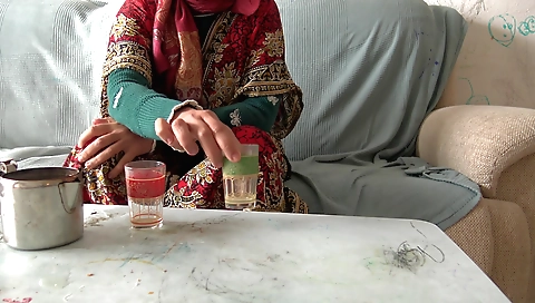 Indian teen in a black bikini rides big white cock