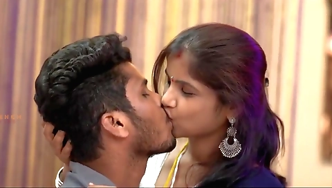 Indian slut wearing a satin dress is getting her tight ass fucked