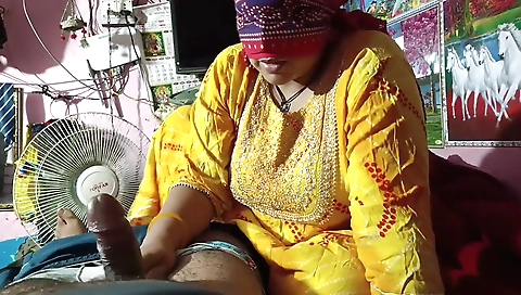 Indian milf with big tits is fucked in her stepbrother's place