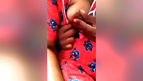 Sexy brunette indian with small tits in a sexy dress