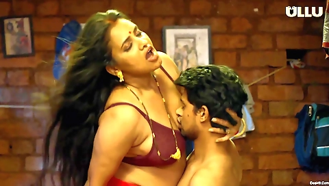 Busty brunette girl riding old guys fat cock for fun