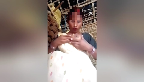 Indian cousin in a sexy dress and heels is naked and naked