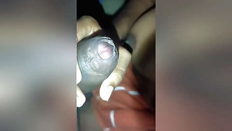 Indian milf gives a hot handjob on the table and is fucked