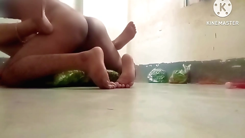 Indian girl gets fucked by her big cock in her big ass