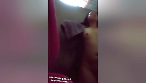 Indian blonde gives a hot shower and enjoys solo sex