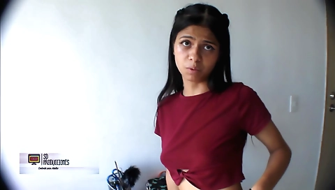 Indian teen with a shaved pussy gets fucked by her stepbrother