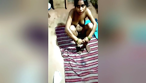 Indian brunette gets her ass fucked after riding a dildo