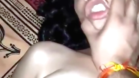Indian slut fucks in POV style in a beautiful position