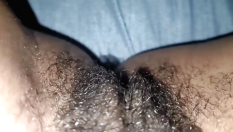 Indian woman in a bikini and a white dress makes love