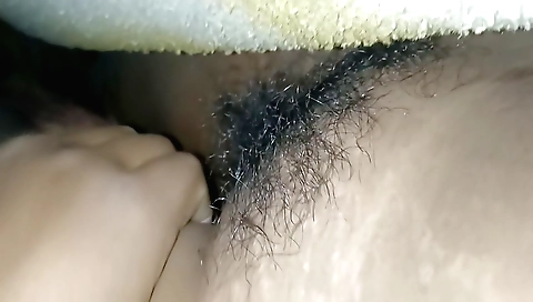Indian hairy wife has a hairy mouth and a mouth in the village